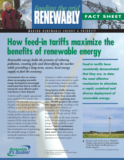 Feed-in Tariffs - Pembina Institute