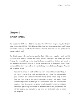 Chapter 3 HARD TIMES