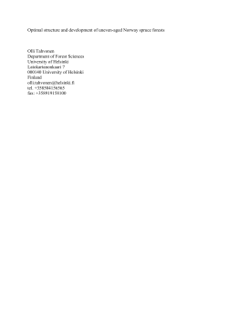Optimal uneven-aged management based on an
