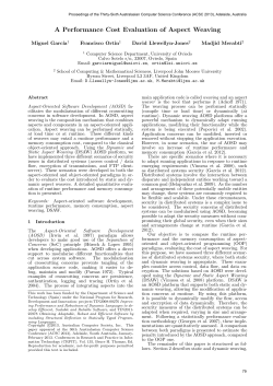 A Performance Cost Evaluation of Aspect Weaving