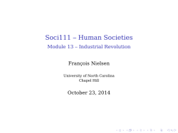 Soci111 &ndash; Human Societies - Module 13 &ndash; Industrial Revolution