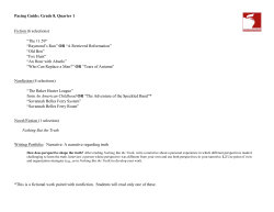 Grade 8 Quarter 1 Pacing Guide