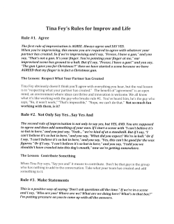 Tina Fey`s Rules for Improv and Life