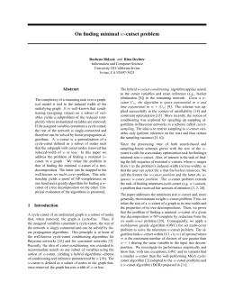 On finding minimal w