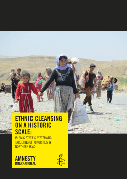 ETHNIC CLEANSING ON A HISTORIC SCALE: