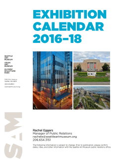 exhibition calendar 2016–18