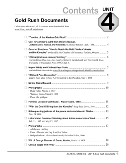 Gold Rush Documents
