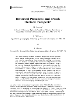 Historical Precedent and British Electoral Prospects