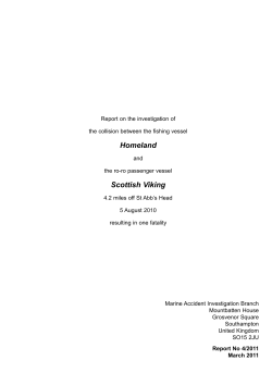 Homeland and Scottish Viking Report No 4/2011