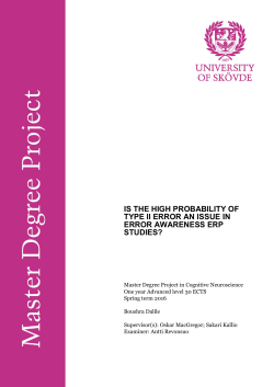 IS THE HIGH PROBABILITY OF TYPE II ERROR AN ISSUE IN