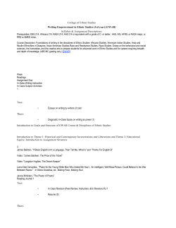 Ethnic Studies Syllabus