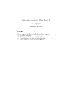 Linear Regression Models for Exchange Rate Regimes