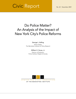 Do Police Matter? - Manhattan Institute