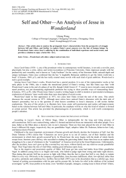 Self and Other&mdash;An Analysis of Jesse in Wonderland