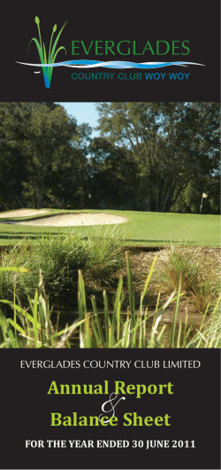 Annual Report - Everglades Country Club