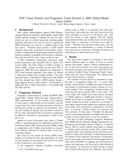 PDF Cloud Scheme and Prognostic Cloud Scheme in JMA Global