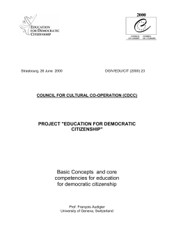 Basic concepts and core competencies for education for
