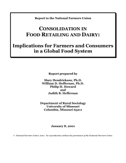 Consolidation in Food Retailing and Dairy: Implications for Farmers