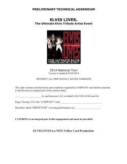 elvis lives - Columbia Artists Theatricals