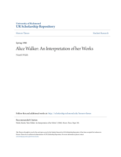 Alice Walker: An Interpretation of her Works