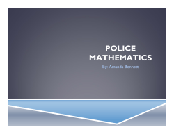 POLICE MATHEMATICS
