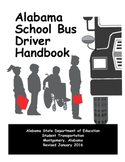 Alabama School Bus Driver Handbook