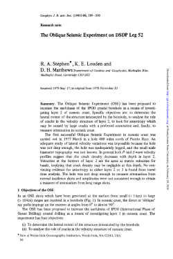 The Oblique Seismic Experiment on DSDP Leg 52