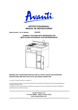Model CK3016 - Avanti Products
