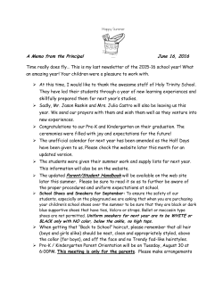 A Memo from the Principal June 16, 2016 Time really does fly&hellip; This