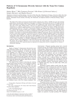 Patterns of Y-Chromosome Diversity Intersect