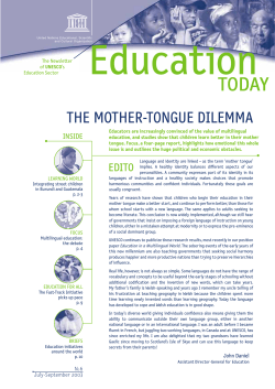 Mother tongue Dilemma