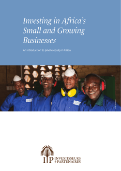 Investing in Africa`s Small and Growing Businesses