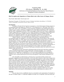 Risk Perception and Adaptation to Climate Risk