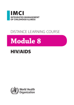 Module 8 - World Health Organization