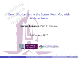 Error Distributions in the Square Root Map with Additive Noise