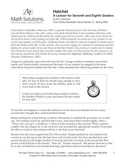 Hatchet - Math Solutions