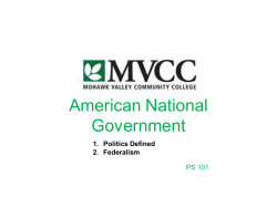 Politcs Defined and Federalism PPT