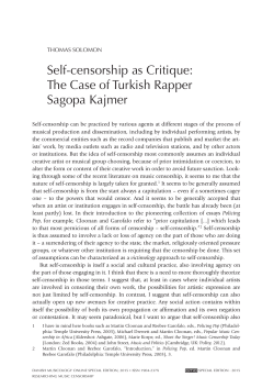 Self-censorship as Critique