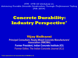 Concrete Durability: Industry Perspective