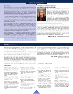 from the editors - Elements Magazine