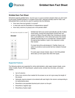 Gridded Item Fact Sheet