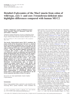 Detailed O-glycomics of the Muc2 mucin from colon of wild