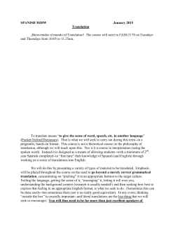 SPANISH 3020W January 2015 Translation