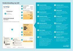 Bill explanation sheet