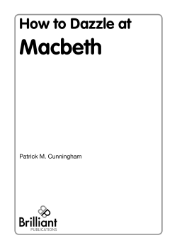 How to Dazzle at Macbeth