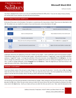 Using Microsoft Word 2013