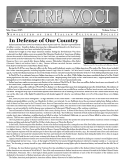 In Defense of Our Country - Sacramento Italian Cultural Society