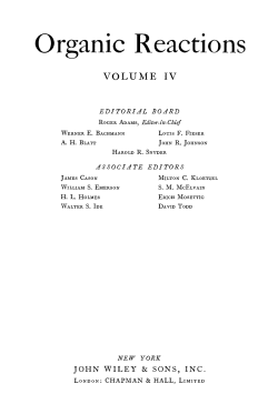 Organic Reactions
