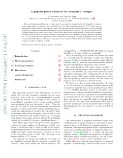 A graphite-prism definition for Avogadro`s" integer"