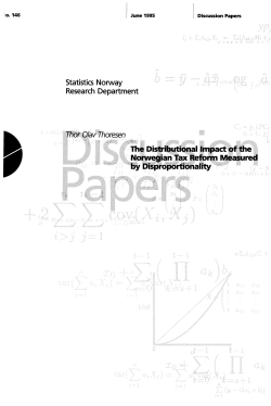 The Distributional Impact of the Norwegian Tax Reform